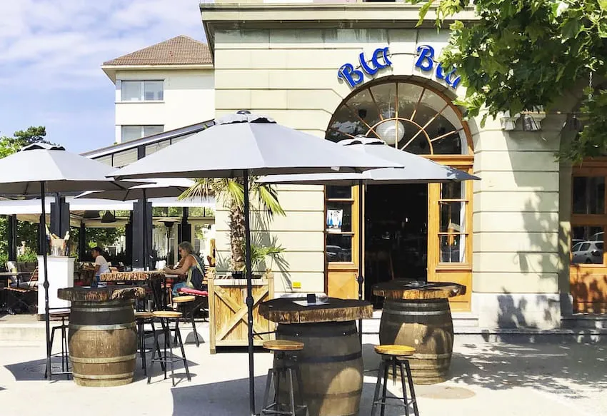 Terrasse du restaurant Bla Bla à Vevey